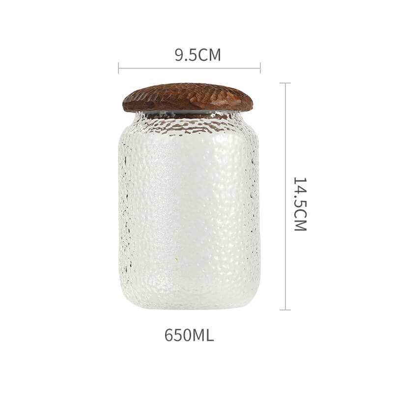 Hammered Glass Storage Jar - Kitchen supplies - DINIBLO 