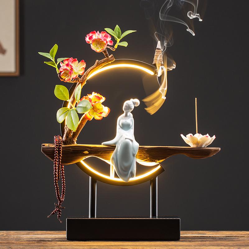 Waterfall Censer Flower Decor Backflow Incense Burner - Incense Holders - DINIBLO 