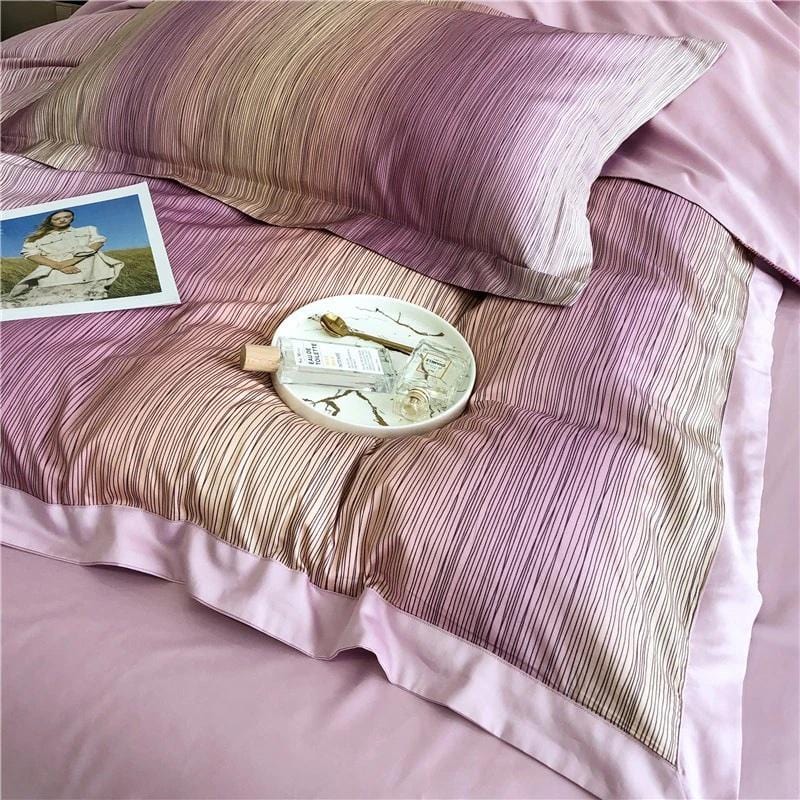 Peach Duvet Cover Set - Bed - DINIBLO 