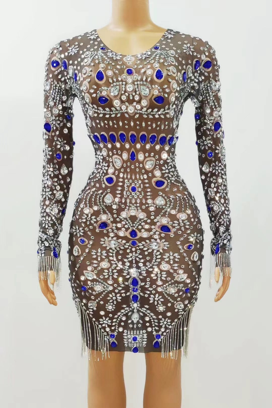 Diamond Bodycon Luxury Handmade Dress - Ball Gowns - DINIBLO 