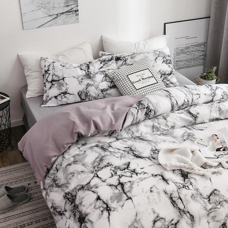 Marble Duvet Cover Set - Bed - DINIBLO 