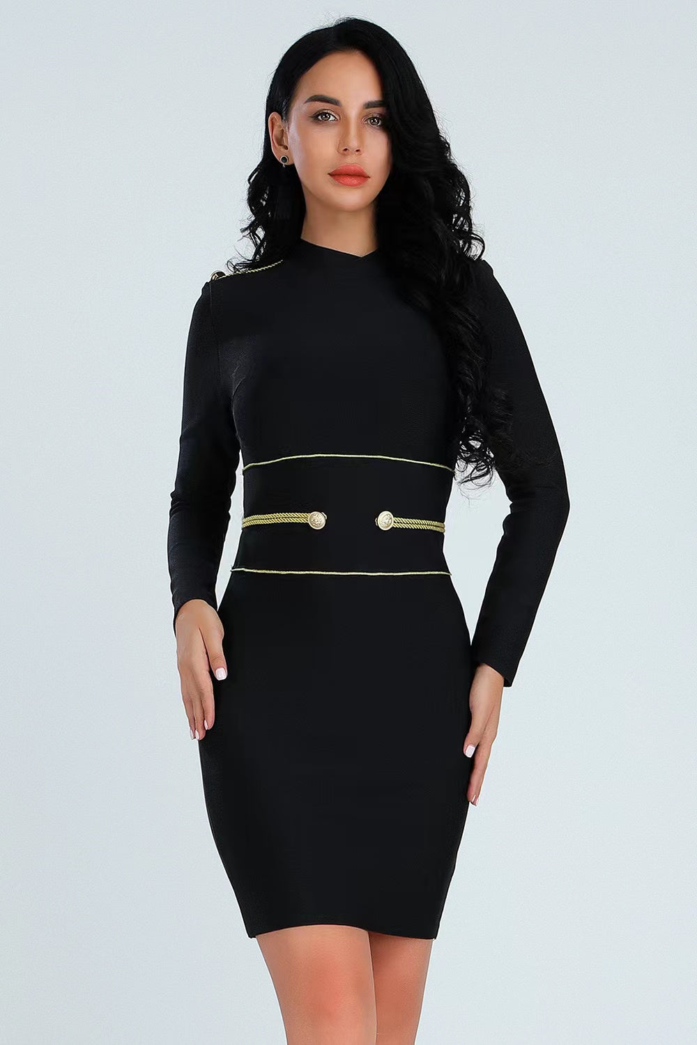 Elegant Formal Long Sleeve Dress - Dresses - DINIBLO 