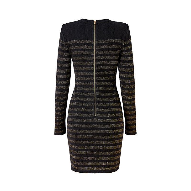 Chic Luxury Long-Sleeve Short Dress - Dresses - DINIBLO 