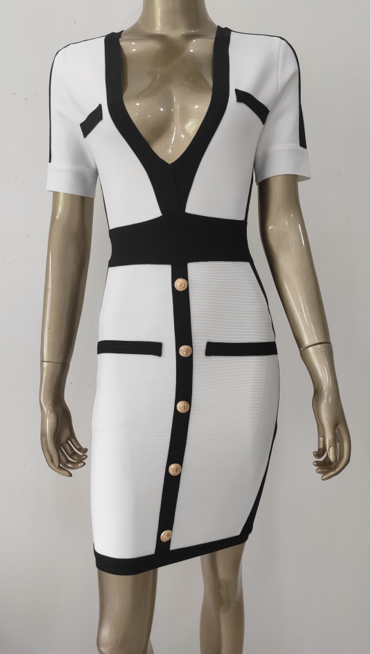 Short Sleeve Bandage Dress - Dresses - DINIBLO 