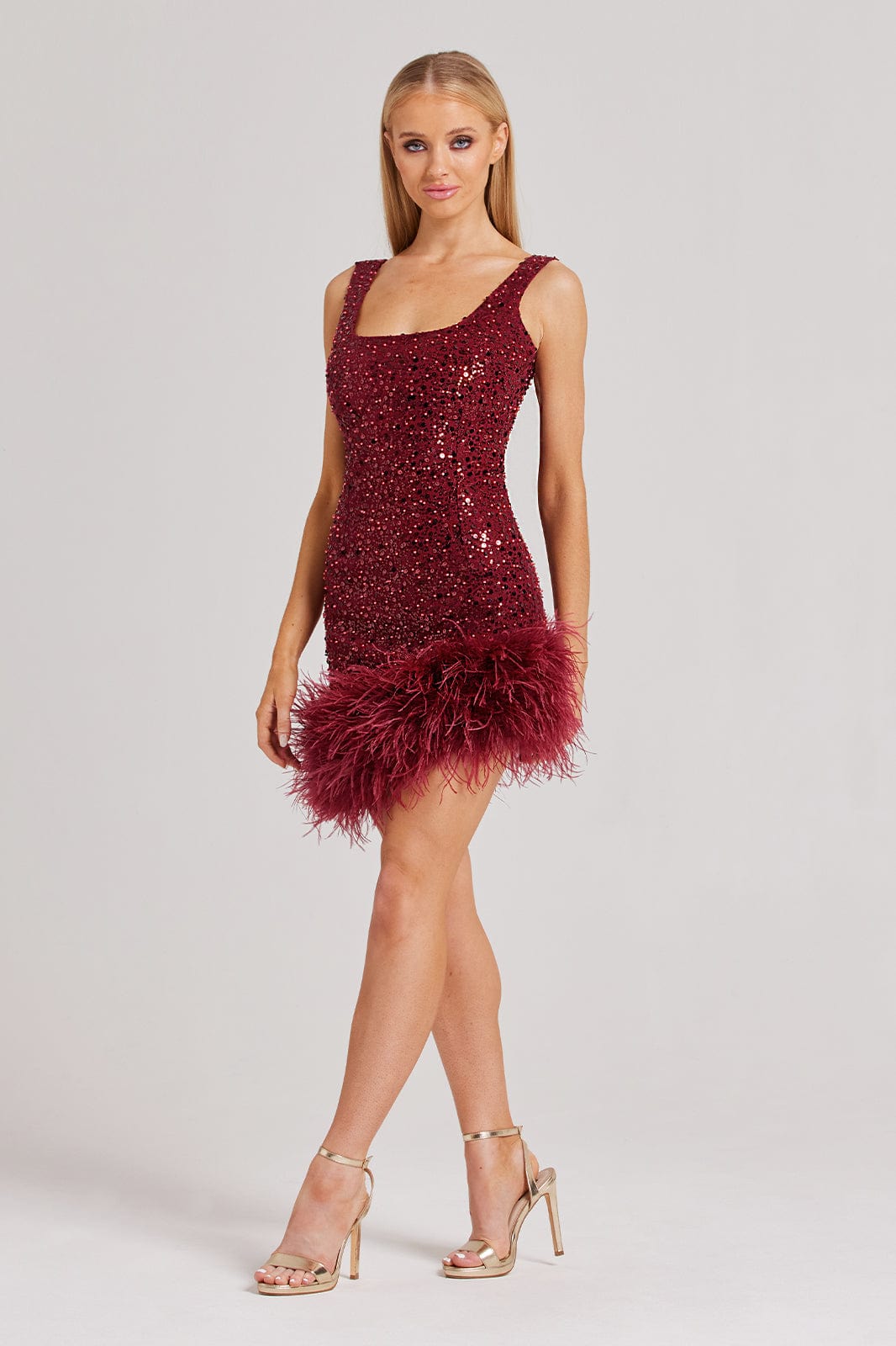 Chic Feather Sequin Mini Dresses - Dresses - DINIBLO 