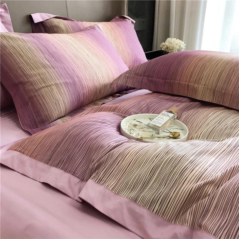 Peach Duvet Cover Set - Bed - DINIBLO 