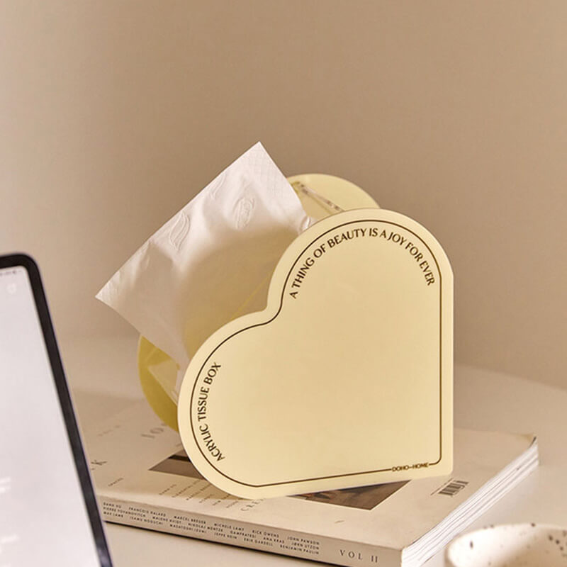 Heart Acrylic Tissue Box - Tissue Box - DINIBLO 