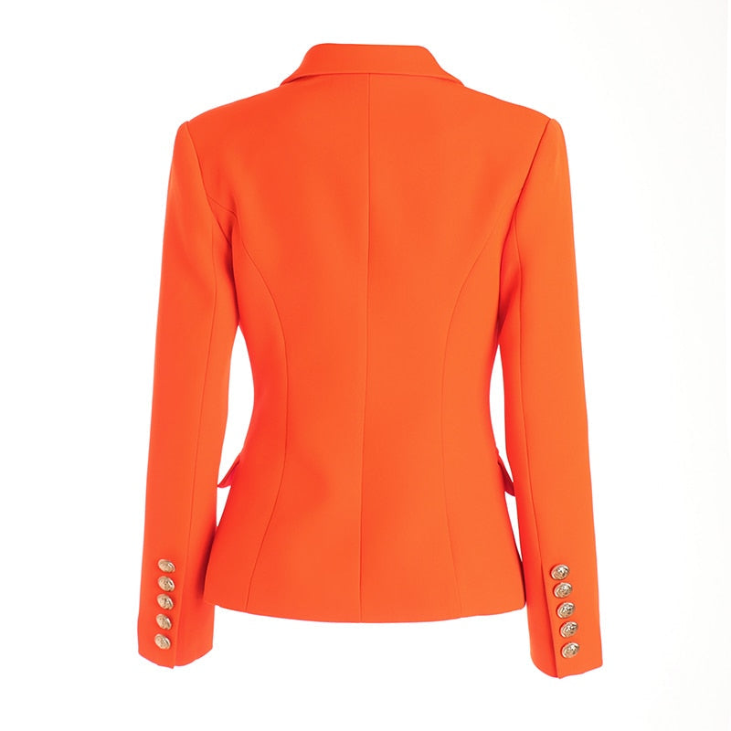 Double-breasted Orange Blazer -  - DINIBLO 