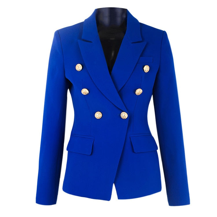 Double-breasted Blue Blazer -  - DINIBLO 