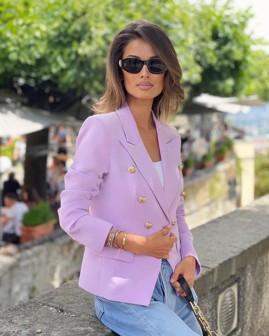 Double-breasted Lavender Blazer -  - DINIBLO 