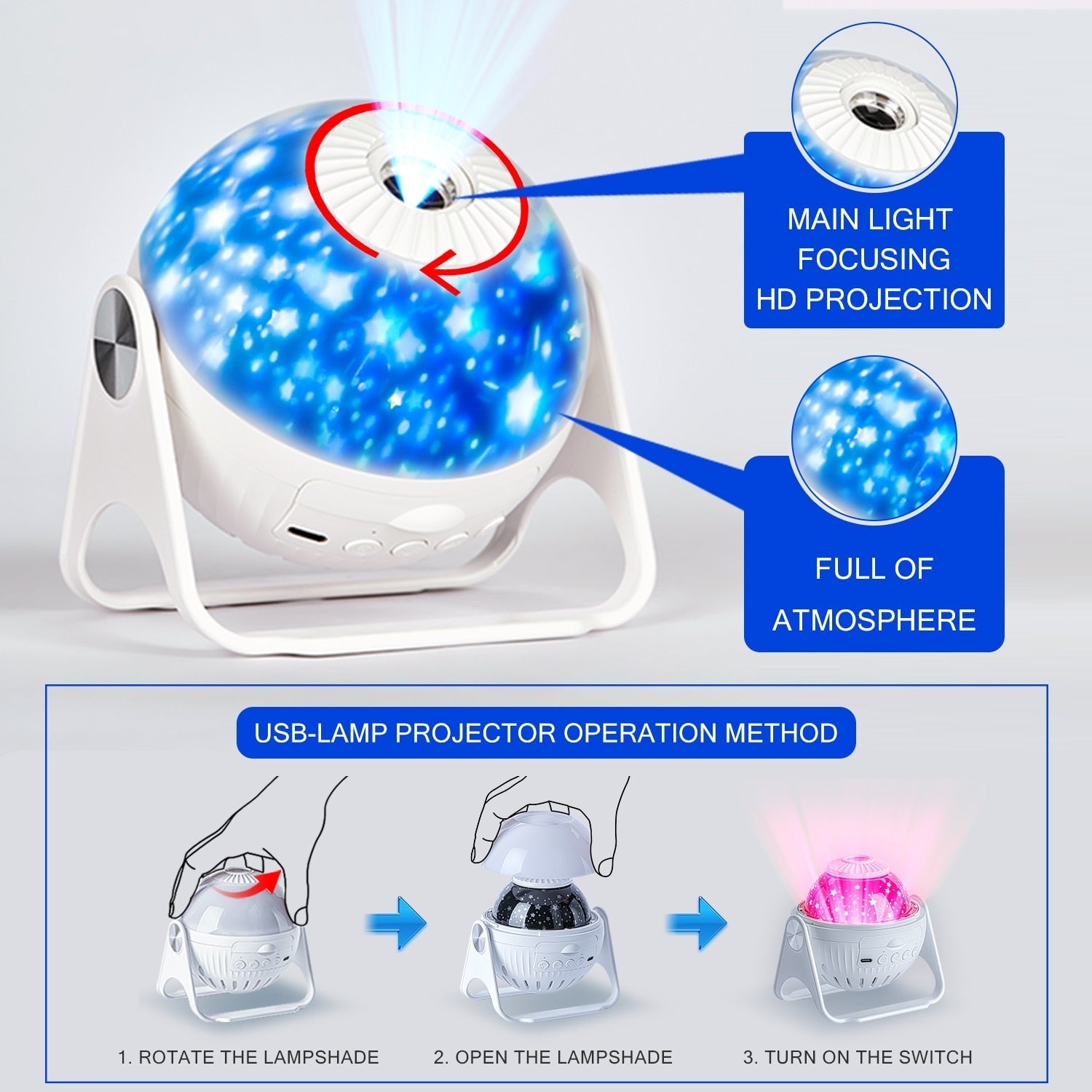 LED Star Night Lights Galaxy Projector - Night Lights & Ambient Lighting - DINIBLO 