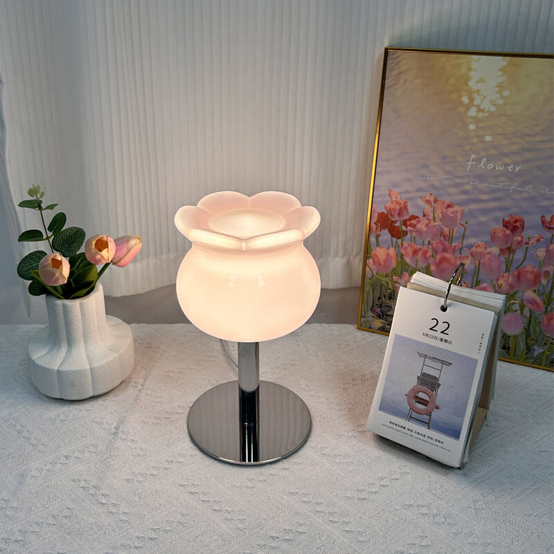 Lily of the Valley Glass Table Lamp - LAMP - DINIBLO 