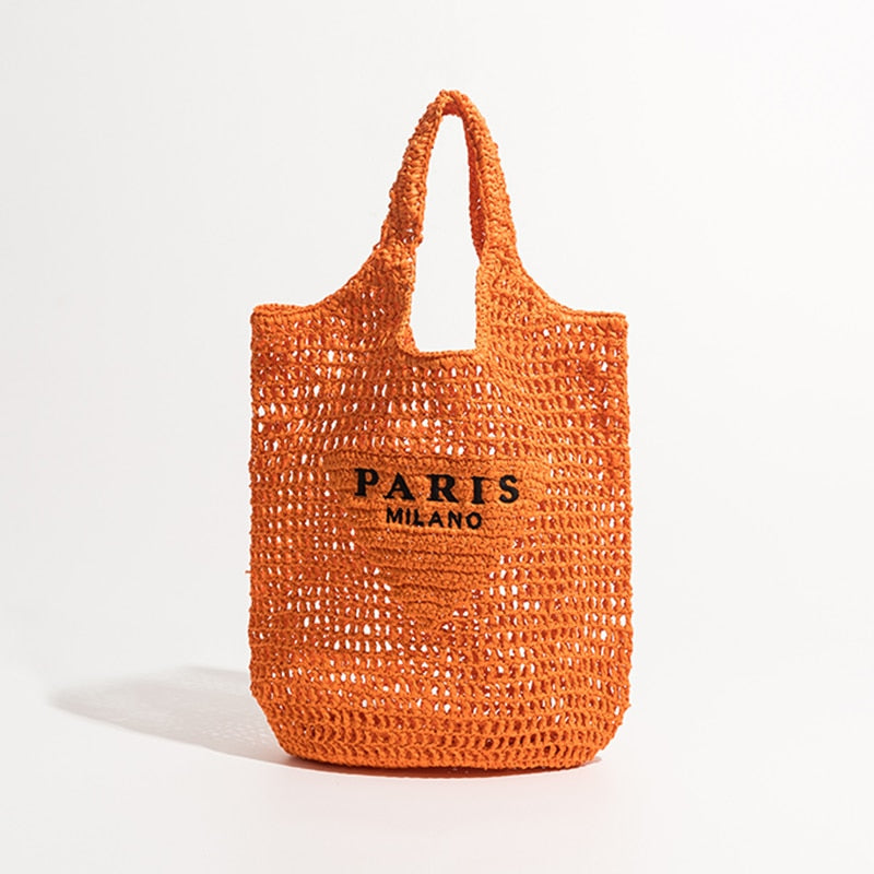 Luxury Raffia Handmade Woven Tote Handbag - Handbags - DINIBLO 