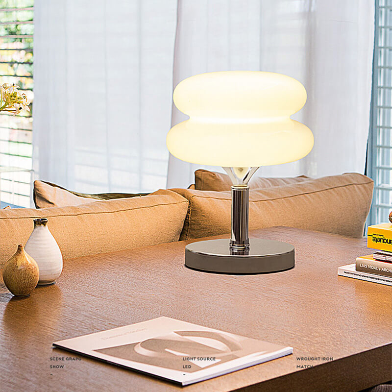 New Egg Tart Glass Desk Lamp - LAMP - DINIBLO 