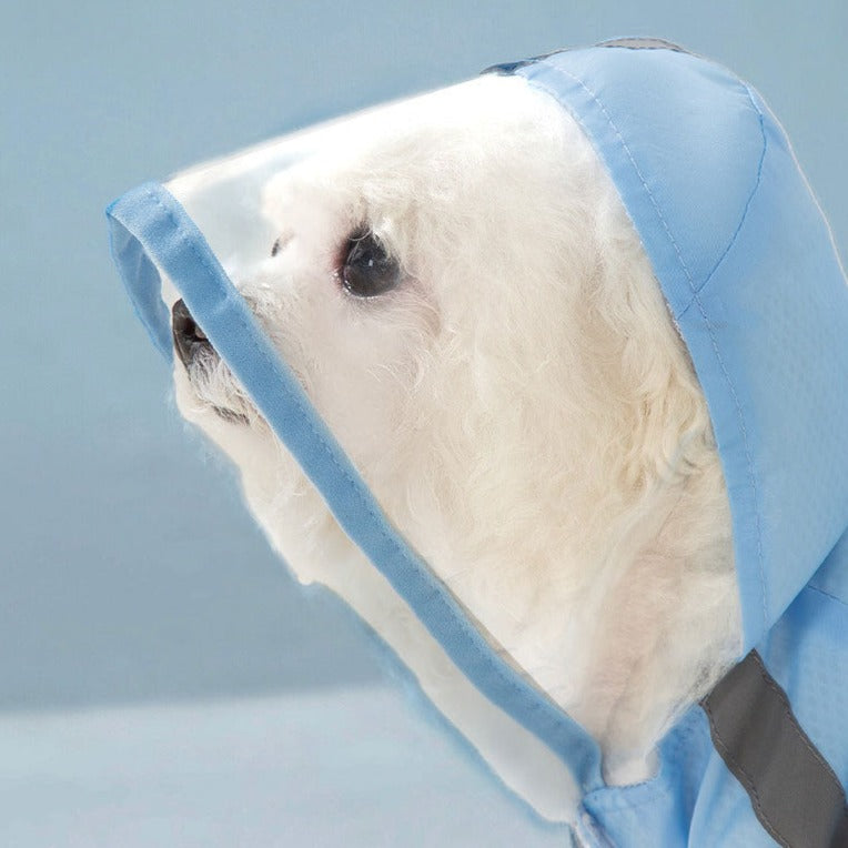 Pet Dog Raincoat Full-cover With Pull - Dog Apparel - DINIBLO 