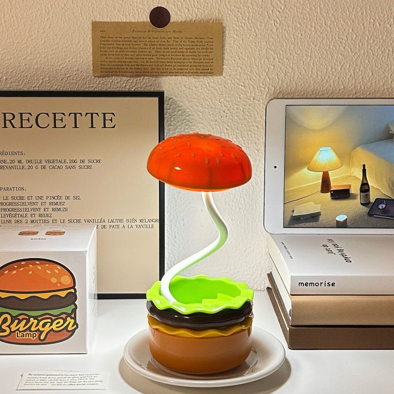 Hamburger Night Light Retro Creative Desktop Lamp - Lamps - DINIBLO 