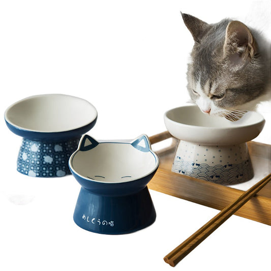 Japanese Style Cat Bowl Ceramic Waterer - Pet Bowls, Feeders & Waterers - DINIBLO 