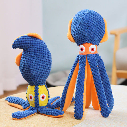 Pet Dog Plush Squeaky Octopus Toys Crinkle Paper - Dog Toys - DINIBLO 