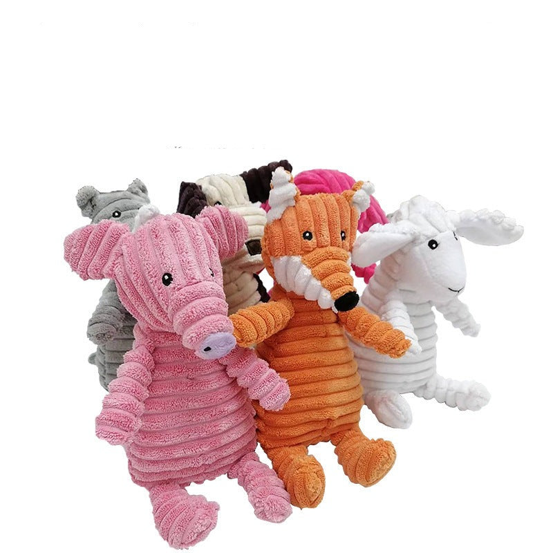 Pet Plush Zoo Family Squeaky Toys - Dog Toys - DINIBLO 