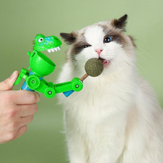 Big Mouth Dinosaur Cat Mint Ball Catnip Toy - Cat Toys - DINIBLO 