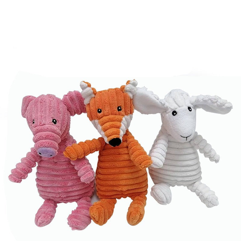 Pet Plush Zoo Family Squeaky Toys - Dog Toys - DINIBLO 