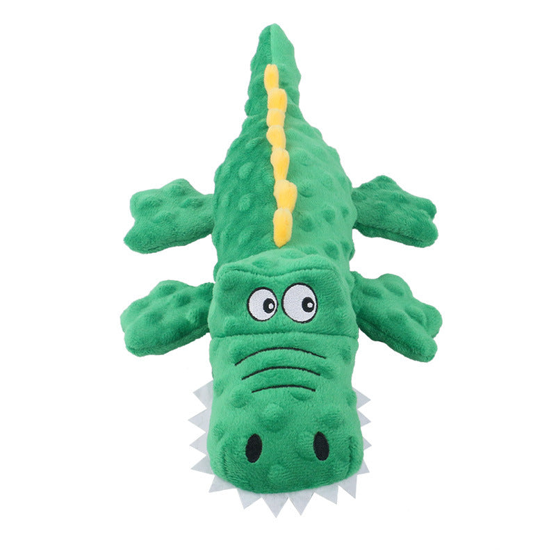 Crocodile Pet Dog Squeaky Crinkle Paper Plush Toy - Dog Toys - DINIBLO 