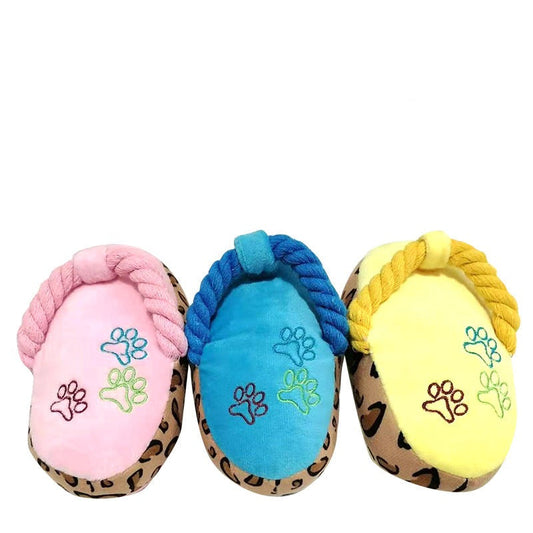 Pet Plush Slippers Dog Squeaky Toys - Dog Toys - DINIBLO 