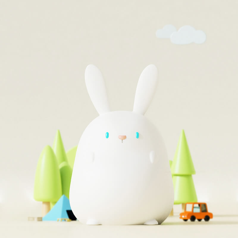 Cartoon Rabbit Silicone Night Light - Table Lamp - DINIBLO 