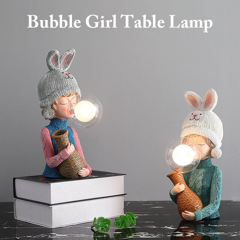 Rabbit Ear Bubble Girl Desk Lamp - Table Lamp - DINIBLO 