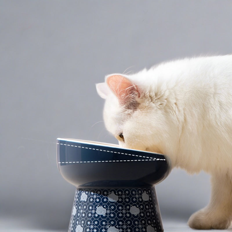 Japanese Style Cat Bowl Ceramic Waterer - Pet Bowls, Feeders & Waterers - DINIBLO 