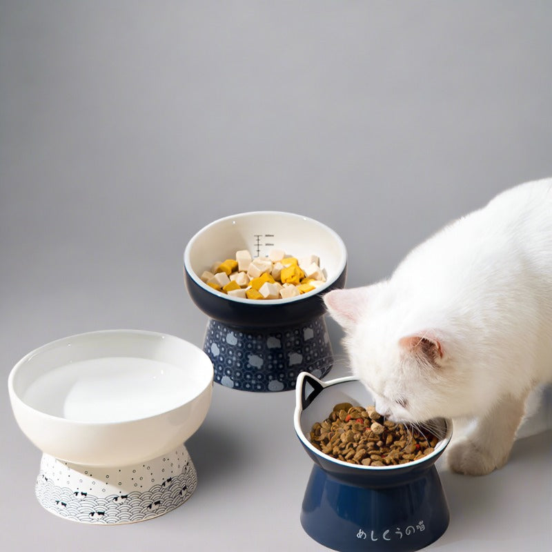 Japanese Style Cat Bowl Ceramic Waterer - Pet Bowls, Feeders & Waterers - DINIBLO 