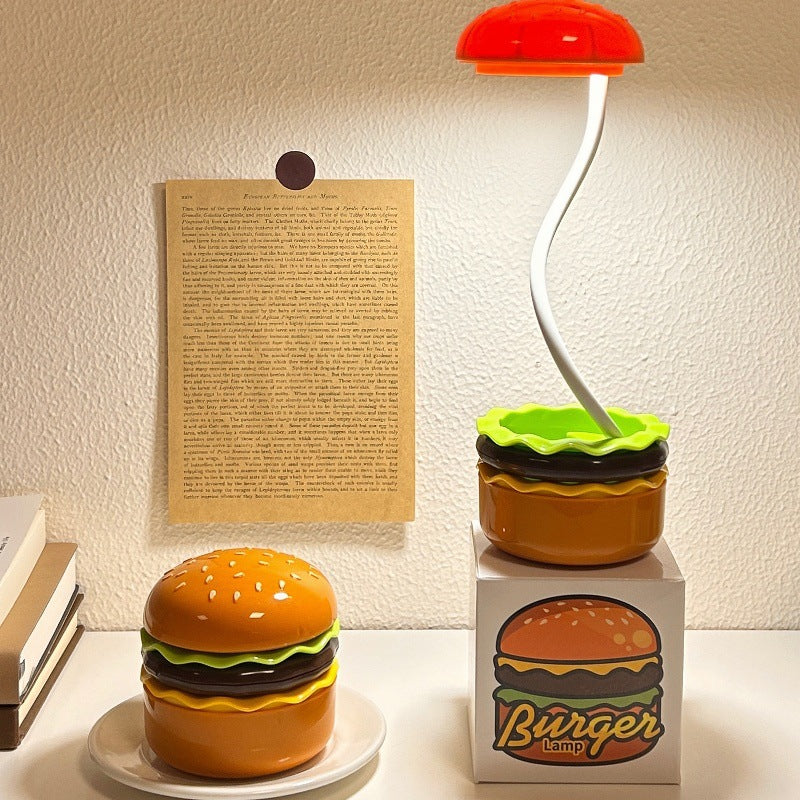 Hamburger Night Light Retro Creative Desktop Lamp - Lamps - DINIBLO 