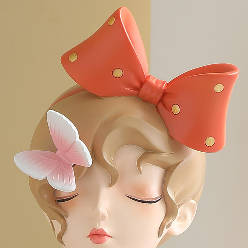 Petal Bow Resin Girl Storage - Storage - DINIBLO 