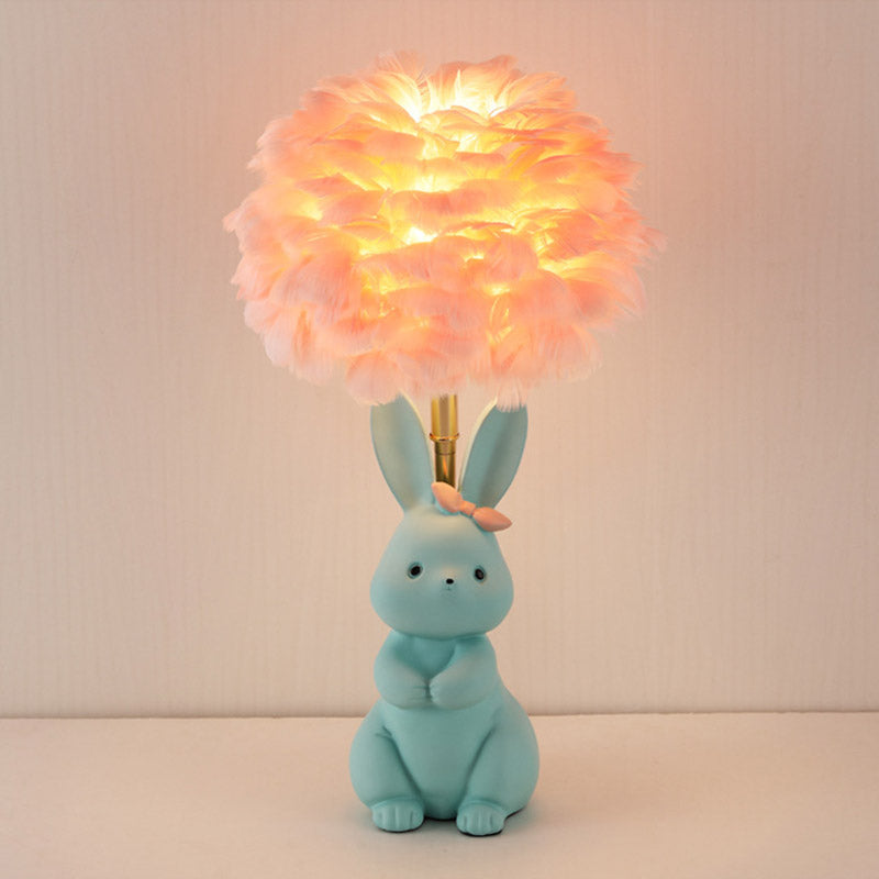 Rabbit Feather Table Lamp - LAMP - DINIBLO 