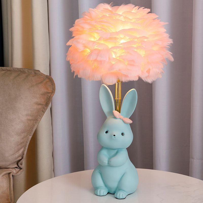 Rabbit Feather Table Lamp - LAMP - DINIBLO 