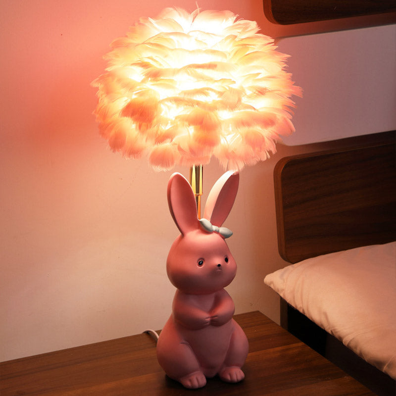 Rabbit Feather Table Lamp - LAMP - DINIBLO 