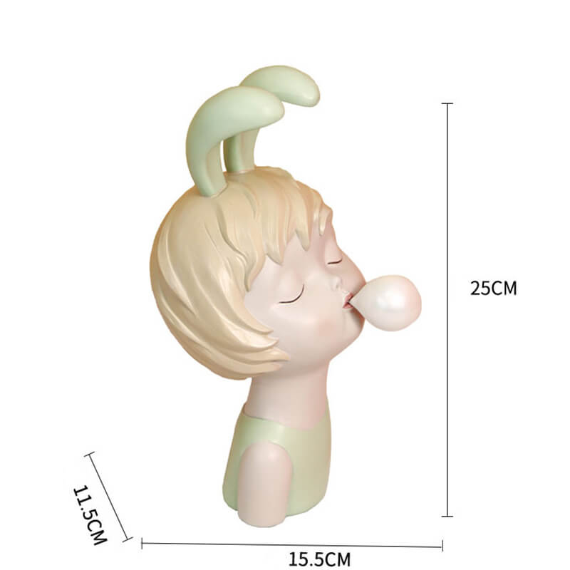 Rabbit Girl Resin Ornament - Decoration - DINIBLO 