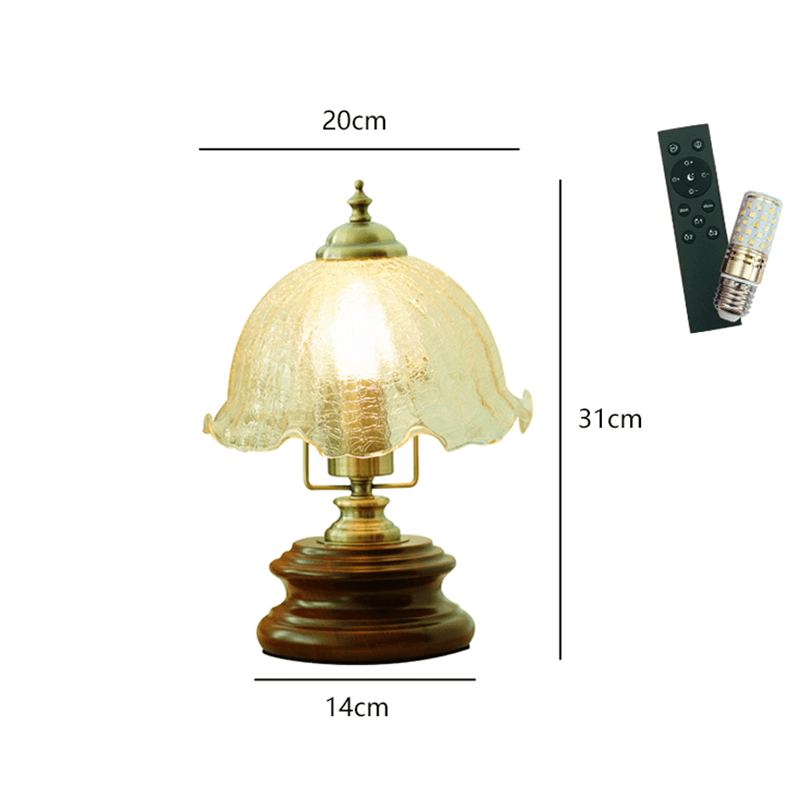 Retro Flower Glass Table Lamp - Table Lamp - DINIBLO 