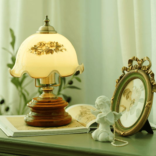 Retro Flower Glass Table Lamp - Table Lamp - DINIBLO 