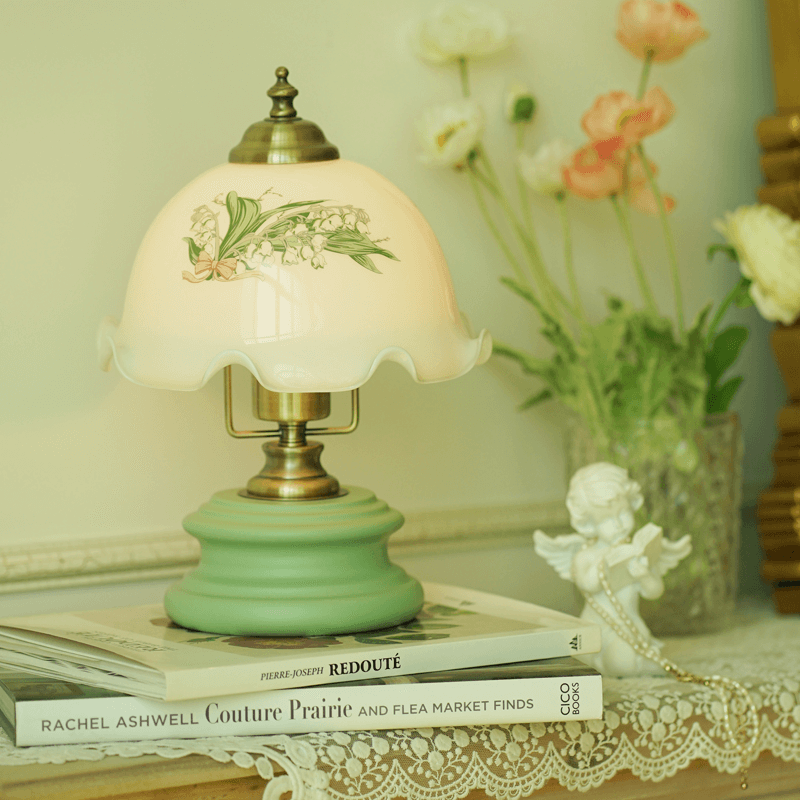 Retro Flower Glass Table Lamp - Table Lamp - DINIBLO 