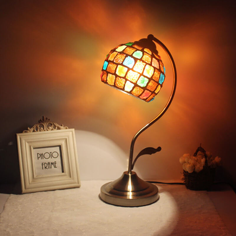 Retro Glass Tiffany Table Lamp - LAMP - DINIBLO 