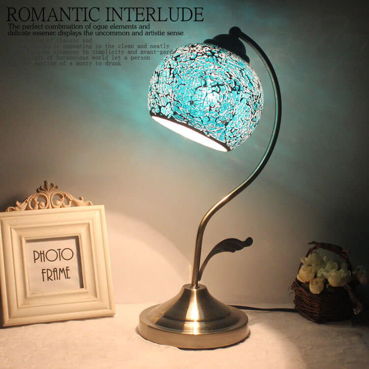 Retro Glass Tiffany Table Lamp - LAMP - DINIBLO 