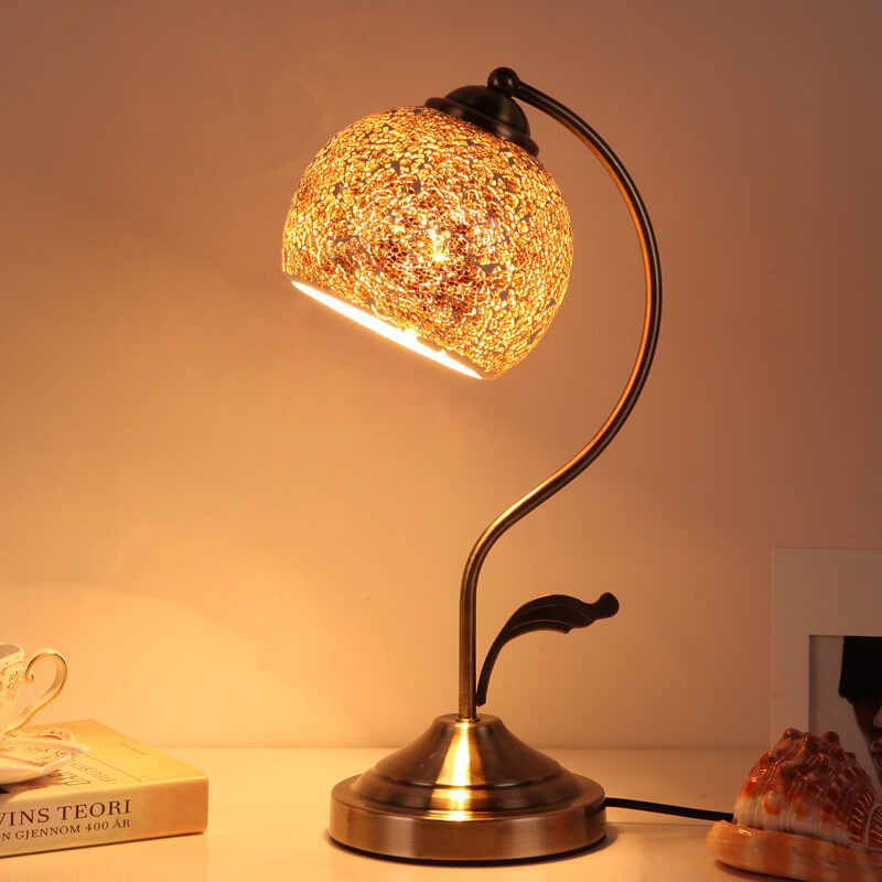 Retro Glass Tiffany Table Lamp - LAMP - DINIBLO 