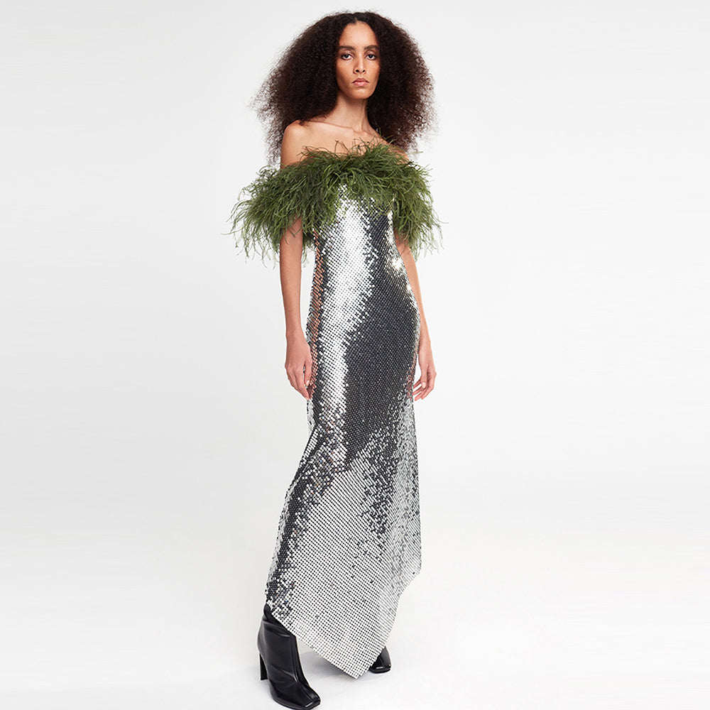 Luxury Sparkling Silver Sequins Dress - Dresses - DINIBLO 