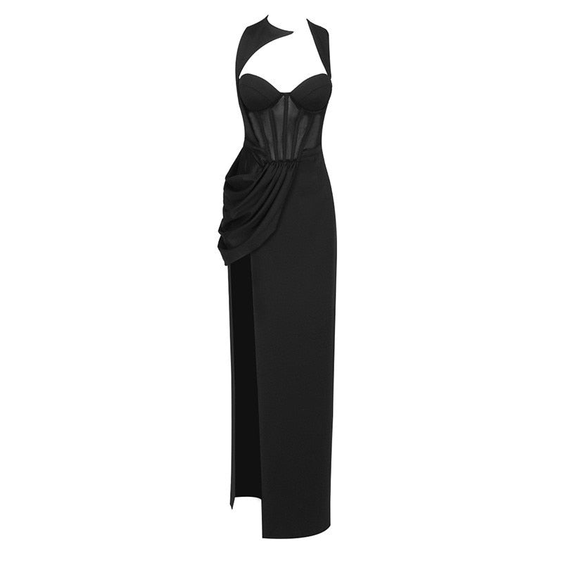 Corset Black Maxi Dress -  - DINIBLO 