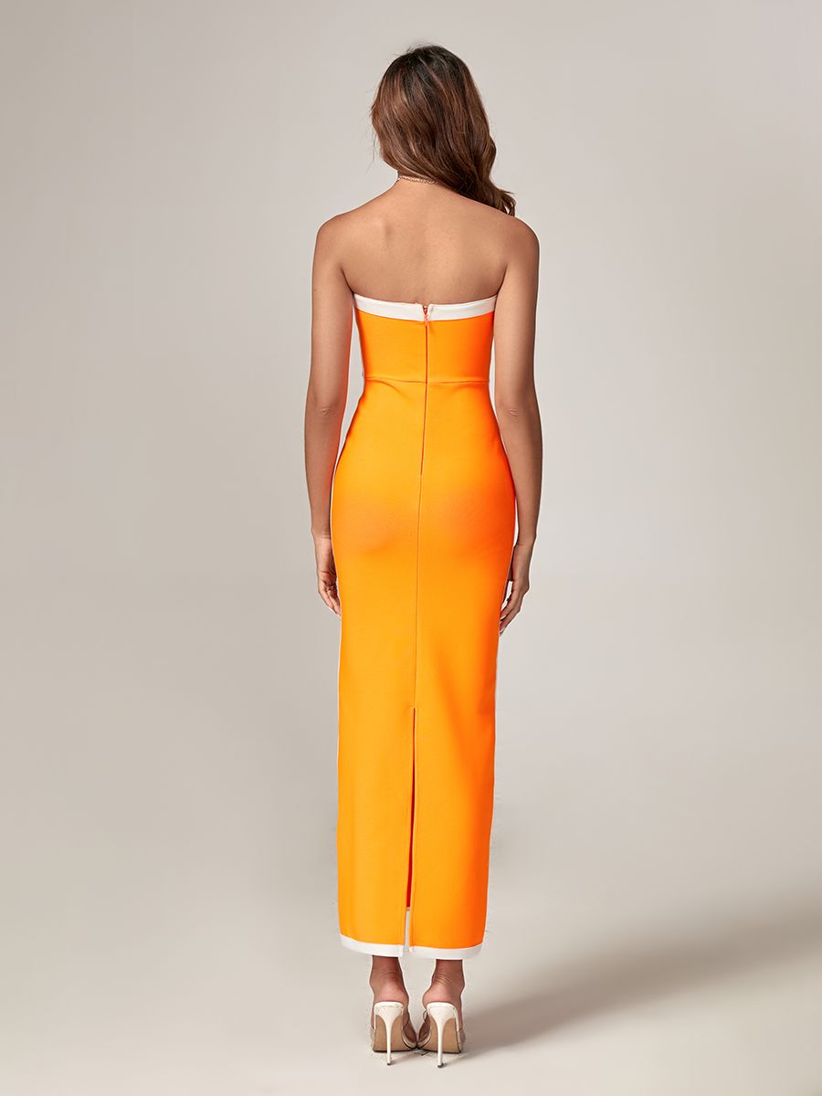 Strapless Bodycon Maxi Dress - Dresses - DINIBLO 