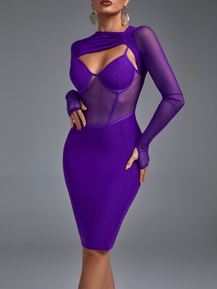 Mesh Sexy Bandage Dress - Dresses - DINIBLO 