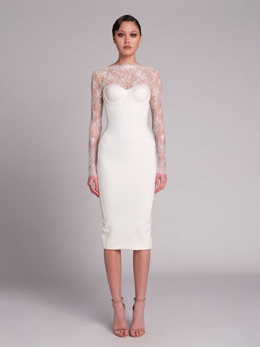 Backless Chic White Dress - Dresses - DINIBLO 