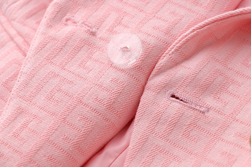 Pink Texture Blazer -  - DINIBLO 