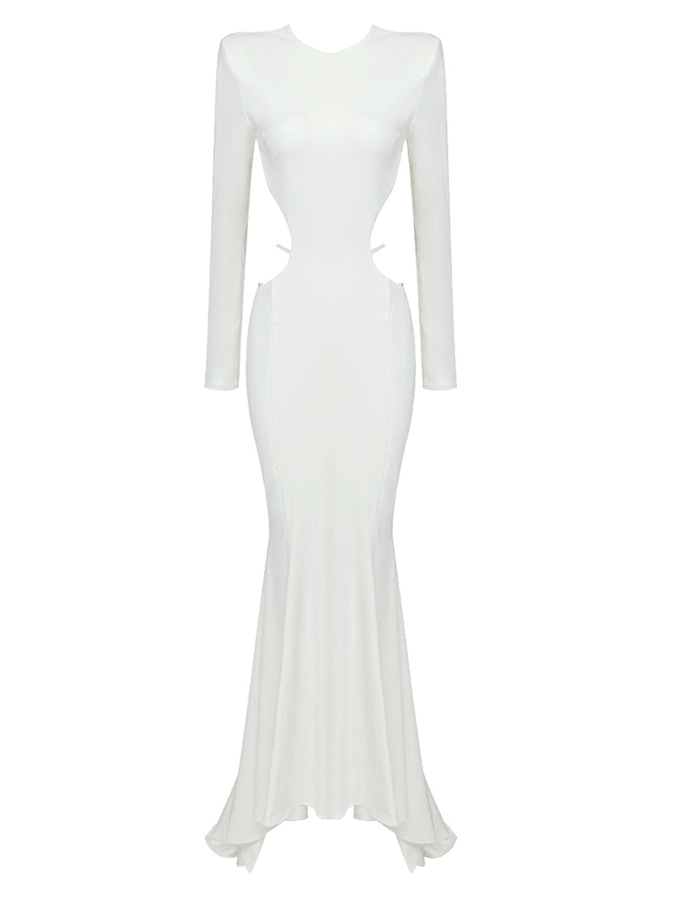 White Open Back Maxi Dress -  - DINIBLO 